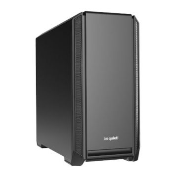 Excellent Silence And Usability    	  		be quiet! Silent Base 601 Black delivers the perfect combination of maximum silence and an excellent usability for remarkably quiet configurations.       	  		Noise dampening vents provide excellent air permeability with maximum silence  	  		Extra thick insulation mats of 10mm in the front, top and sides  	  		Two preinstalled Pure Wings 2 140mm fans  	  		3-step fan controller caters for up to three fans  	  		The PSU shroud provides a neat interior  	  		Ready for radiators up to 360mm  	  		Three years manufacturer’s warranty   	  		Product conception, design and quality control in Germany      	     	Noise Dampening Vents    	  	Minimize noise and maximize airstream    	The air inlets on the front cater for maximum silence with a constant amount of air permeability. The specially designed vents reroute the inflowing air twice to reduce airborne noise.    	     	     	     	Superb Noise Dampening    	  	Extra thick insulation for maximum stability and silence    	The front, top and sides are equipped with extra thick dampening mats of 10mm, resulting in maximum stability and superb noise dampening capabilities. The decoupled PSU bracket and HDD cages also minimize vibrations. The full metal body provides stability for the case and improves its haptic.    	     	     	     	Pre-Installed Pure Wings 2    	  	Whisper-quiet operation    	Two pre-installed Pure Wings 2 140mm fans with airflow-optimized fan blades ensure a perfect airflow and solid cooling. The integrated 3-step fan controller caters for up to three fans.    	     	     	     	Functional PSU Shroud    	  	Offering a neat interior    	The PSU shroud perfectly covers the cables, PSU and contains a double HDD cage. The cover plates are separately detachable to install a 140mm fan on the top. With the small cover detached a 360mm radiator can be installed at the front. Using the PSU bracket the power supply unit can be easily installed from behind.    	     	     	     	Convenient To Handle    	  	Easy access for all kinds of modifications    	The high-end side panels provide a mounting system with push-pins for secure and user-friendly detachment. By depressing the push-pins the locking mechanism releases the upper part of the side panel and this hovers safely until removed manually. Excellent usability for fast and easy access to the interior of the case.    	  	  	  	  		Generous Space, Smart Design  	  		  		Designed for all kinds of high-end hardware  	  		Despite its compact design the Silent Base 601 provides generous dimensions and cutouts even for installing an E-ATX motherboard. The smart arrangement of components also allows multiple graphics cards and large coolers to fit in well.  	  		   	  		   	  		   	  		Easy Installation Of Radiators  	  		  		Optimized for water-cooled systems  	  		With its optimized design Silent Base 601 is the perfect case for water cooling. Radiators of up to 360mm can be installed at the front, top and rear. Using the detachable bracket radiators can be installed very quickly and easily at the top.      	 